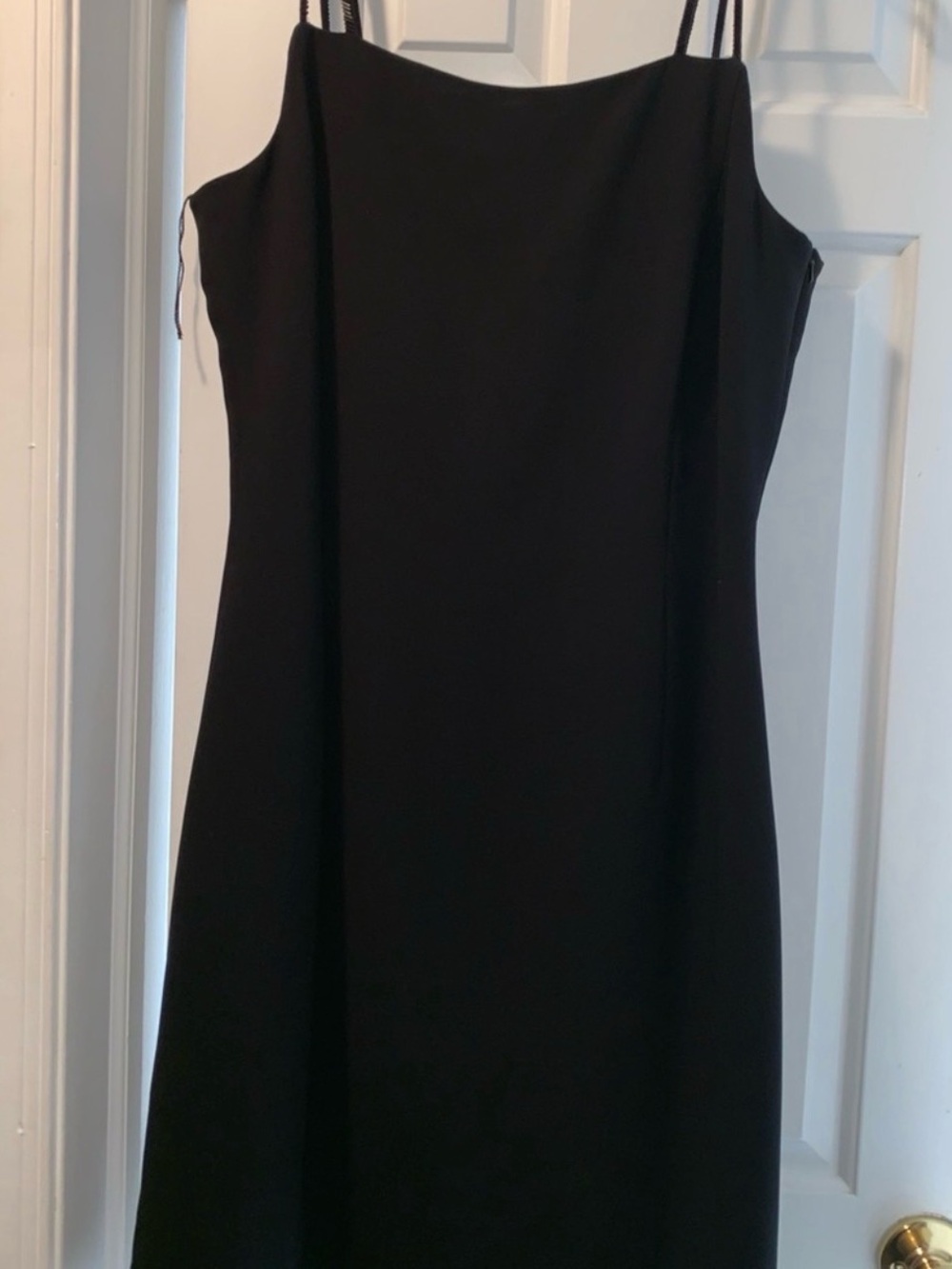 Jones New York Black Midi Slip Dress with Double Straps